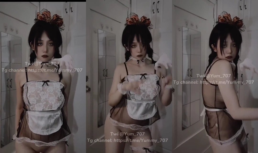 웬즈데이 코스프레 리액션