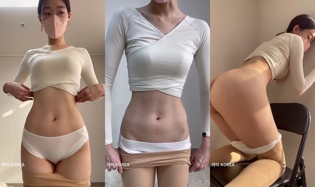 필라테스복 입은 스튜어디스 여친과 섹스체험