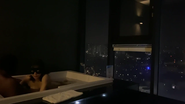 서울 야경 바라보며 필라테스 김치녀와 뜨섹