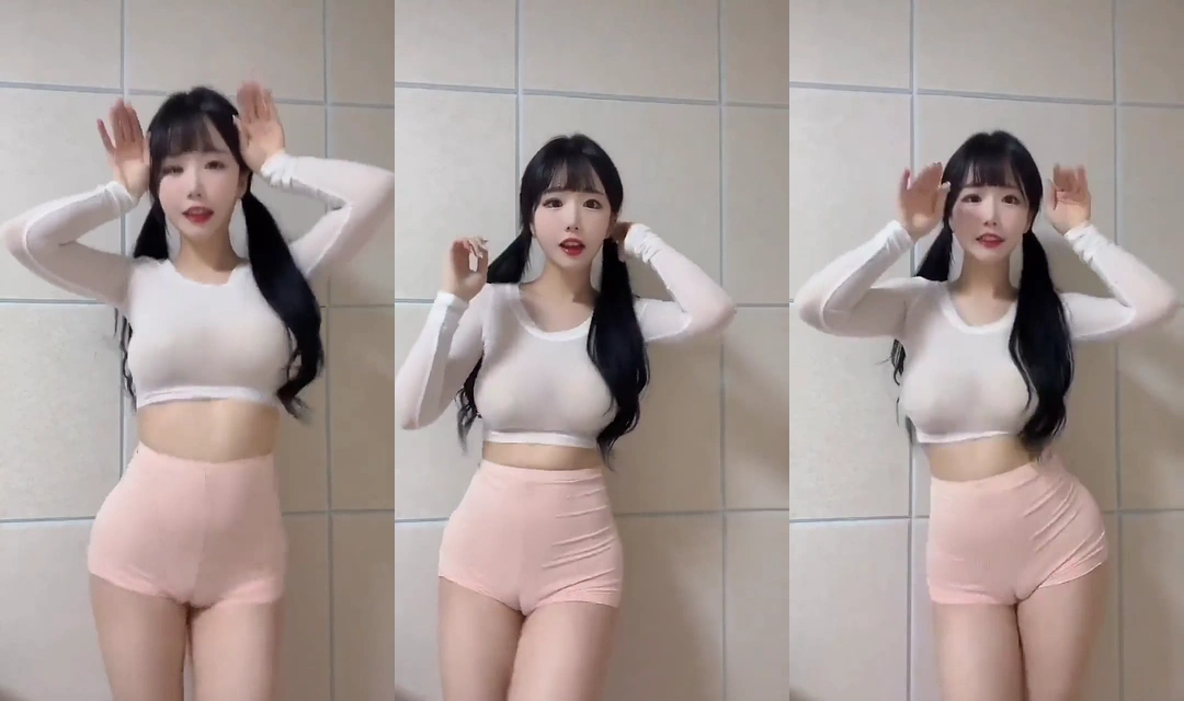 노브라로 깜찍한 춤추는 귀요미