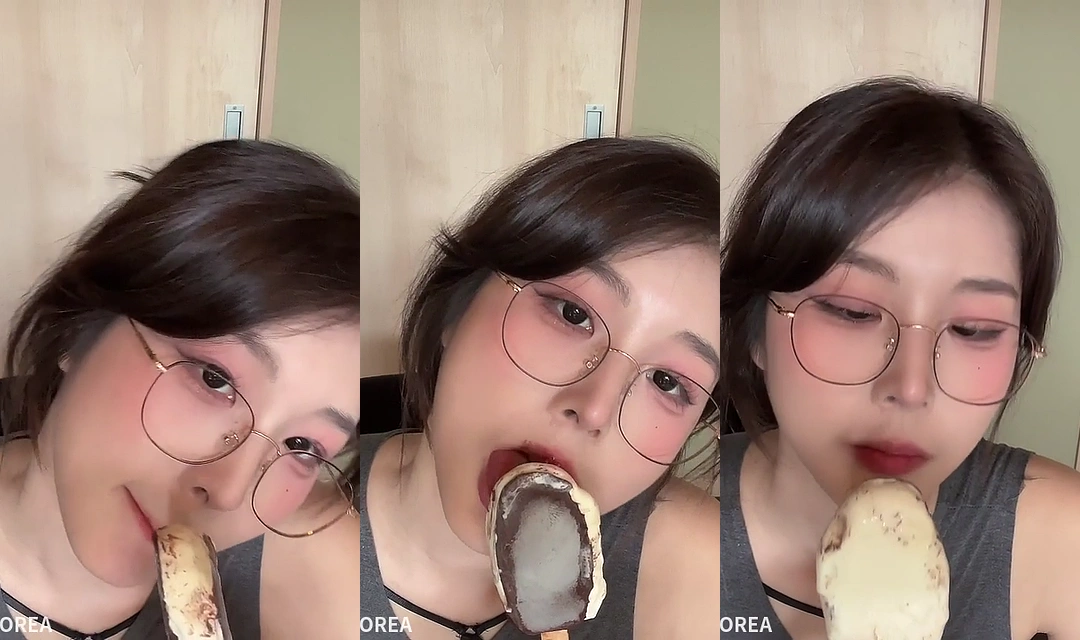 장주의 무언가를 연상시키게 하는 아이스크림 먹방