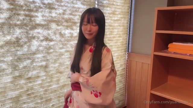 벚꽃색 유두와 보지를 가진 유아헨타이 온천 섹스