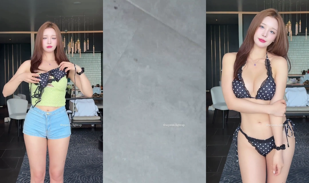 비키니 갈아 입어주는 꽃빵